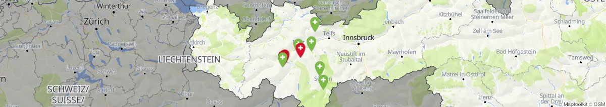 Map view for Pharmacies emergency services nearby Tösens (Municipality, Tirol) (21)